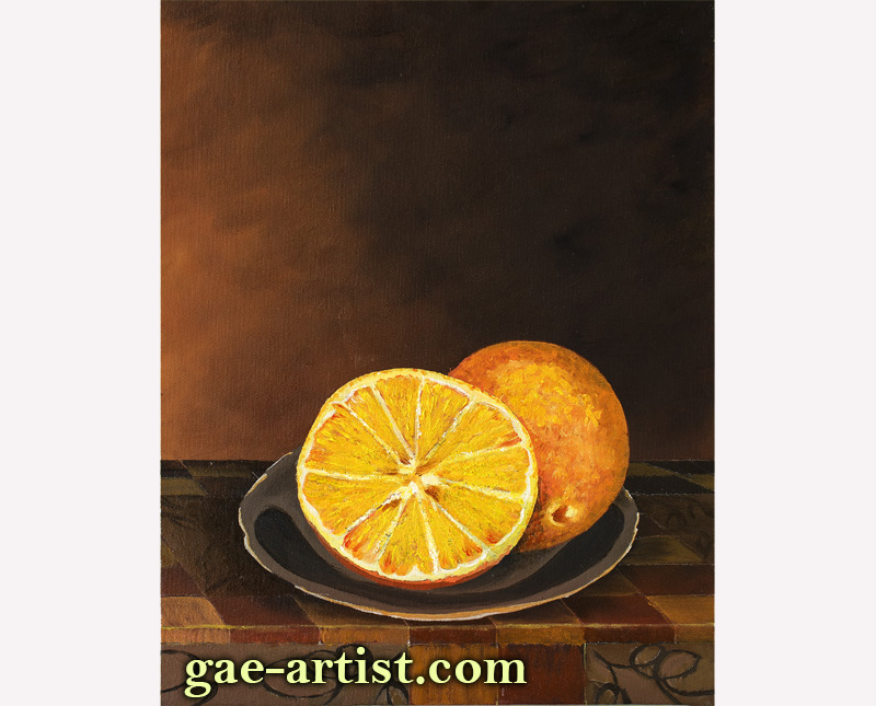 Oranges oil painting
