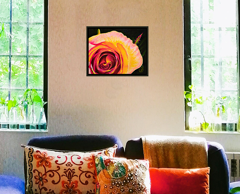 Rose acrylic painting